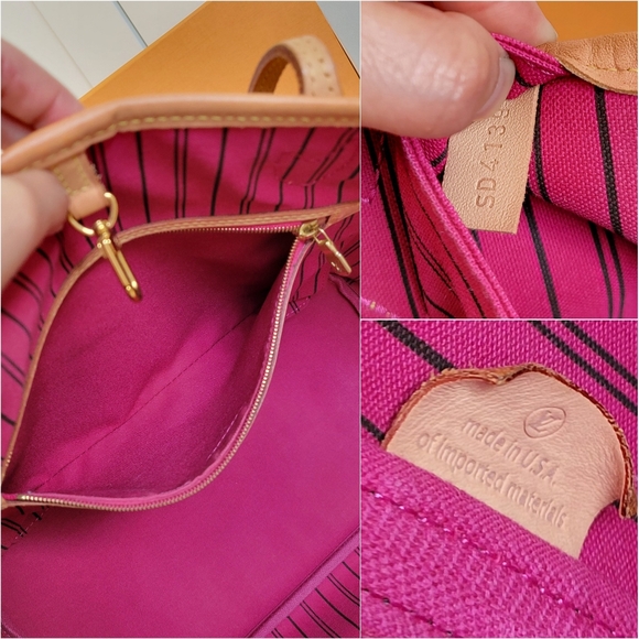 💕CLASSIC Louis Vuitton Neverfull MM Monogram "PEONY/Hot Pink Interior" Tote Bag - Picture 10 of 16
